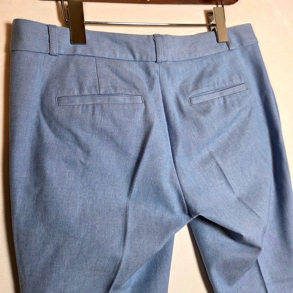 Banana Republic Sloan Zipper P Pants Womens 6 Blue Slim Ankle Dress Quiet Luxury - Picture 7 of 9